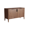 Mid-Century Modern Walnut Sideboard with Geometric Design
